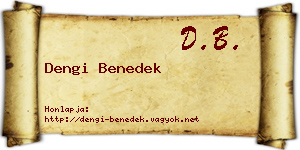 Dengi Benedek névjegykártya