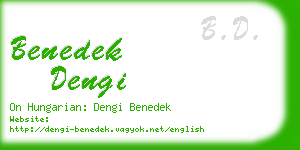 benedek dengi business card